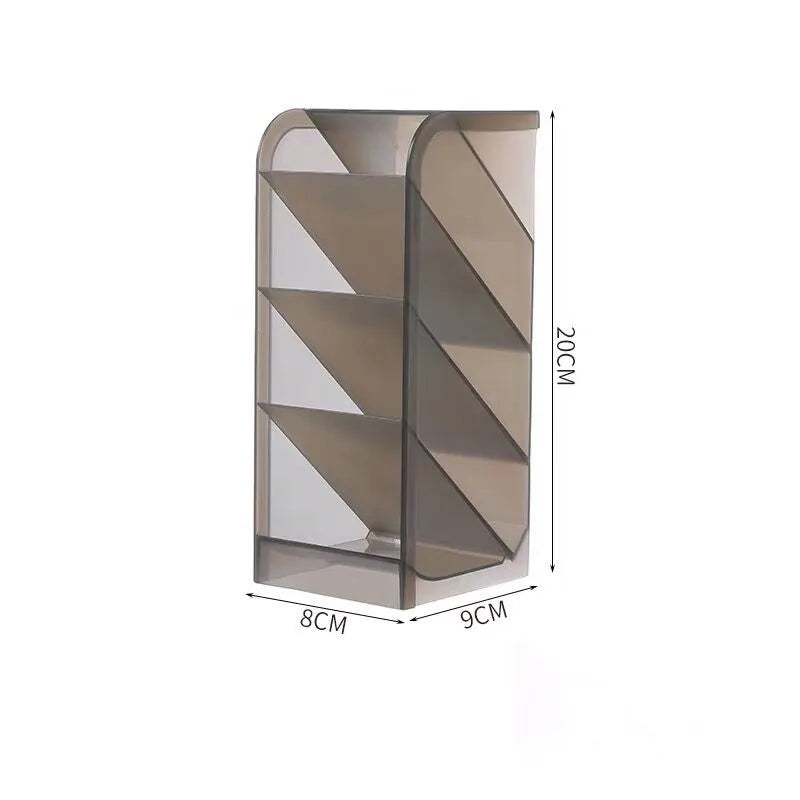 Multifunctional 4-Grid Desktop Organizer for Pens and Makeup - Versatile Storage Solution for School and Office Accessories