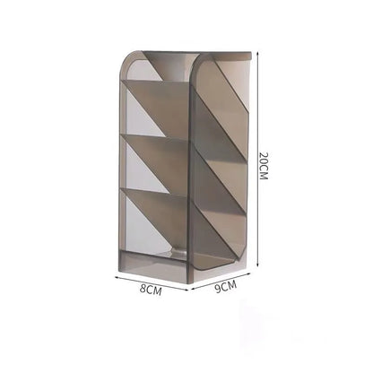 Multifunctional 4-Grid Desktop Organizer for Pens and Makeup - Versatile Storage Solution for School and Office Accessories