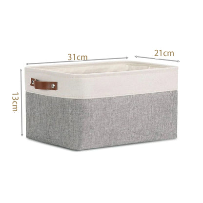 Cotton Linen Folding Storage Baskets for Kids' Toys, Clothing, and Miscellaneous Items - Versatile Storage Solution and Laundry Basket