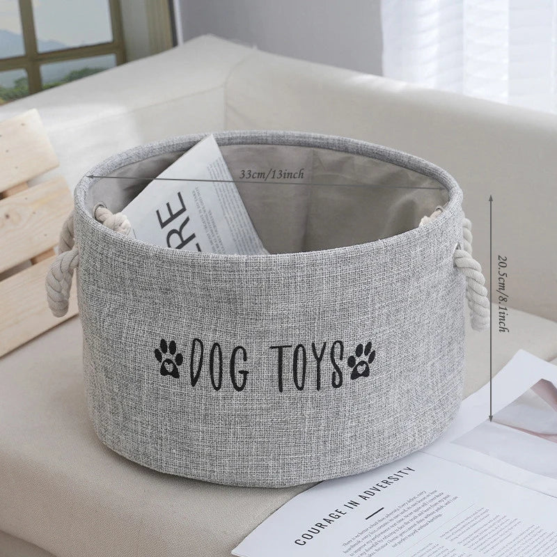Cotton Linen Folding Storage Baskets for Kids' Toys, Clothing, and Miscellaneous Items - Versatile Storage Solution and Laundry Basket