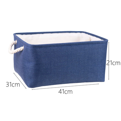 Cotton Linen Folding Storage Baskets for Kids' Toys, Clothing, and Miscellaneous Items - Versatile Storage Solution and Laundry Basket