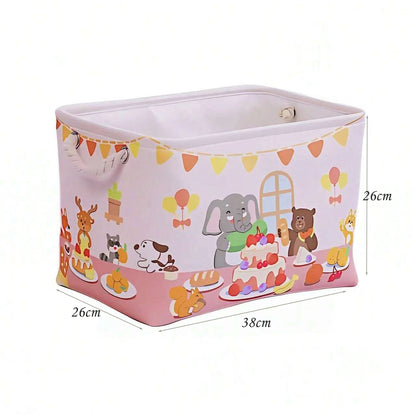 Cotton Linen Folding Storage Baskets for Kids' Toys, Clothing, and Miscellaneous Items - Versatile Storage Solution and Laundry Basket