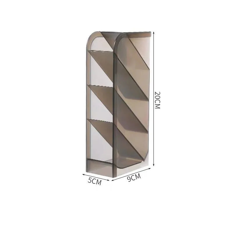 Multifunctional 4-Grid Desktop Organizer for Pens and Makeup - Versatile Storage Solution for School and Office Accessories