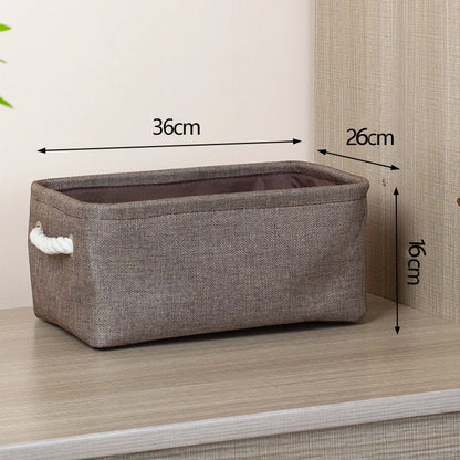 Cotton Linen Folding Storage Baskets for Kids' Toys, Clothing, and Miscellaneous Items - Versatile Storage Solution and Laundry Basket