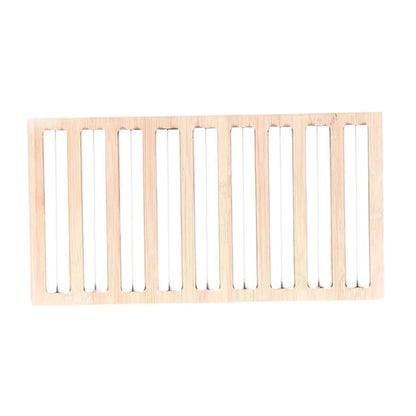 Bamboo Jewelry Display Stand with 9 Lines for Rings and Accessories