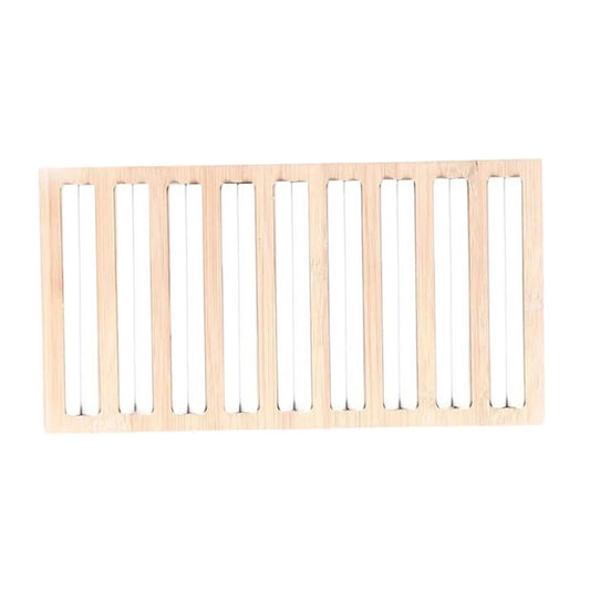 Bamboo Jewelry Display Stand with 9 Lines for Rings and Accessories