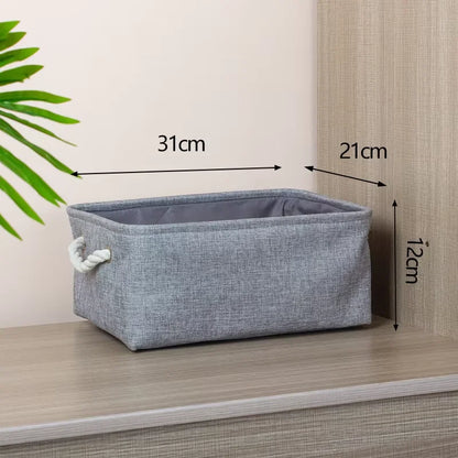 Cotton Linen Folding Storage Baskets for Kids' Toys, Clothing, and Miscellaneous Items - Versatile Storage Solution and Laundry Basket