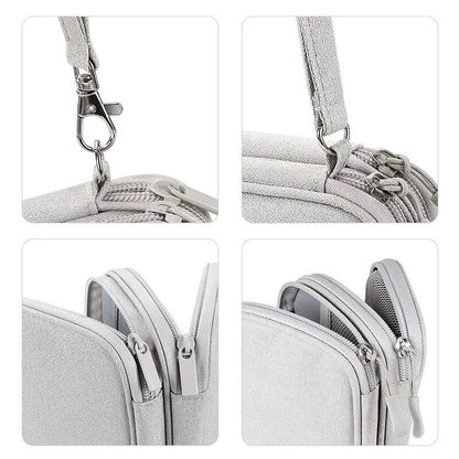 Portable Digital Storage Bag for Travel - USB Data Cable and Headset Organizer in Pink, Grey, Black, and Navy