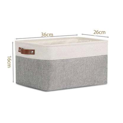 Cotton Linen Folding Storage Baskets for Kids' Toys, Clothing, and Miscellaneous Items - Versatile Storage Solution and Laundry Basket