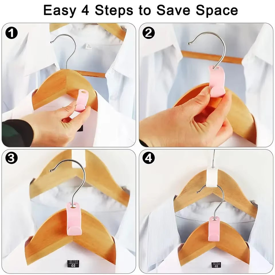 Compact Wardrobe Connector Hangers for Space-Saving Clothing Organization